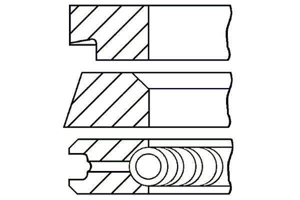 фото №2, 82 std 1.2-1.2-2 набор кольца поршень alfa romeo 147 156 fiat