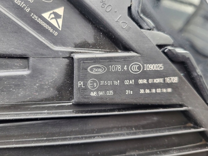 фото №9, Лампа ліва audi q8 4m8 sq8 matrix led drl 4m8941035 повний led