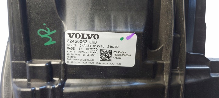 фото №14, Volvo ex90 ex-90 2024- лампа правая передняя правые перед eu 32450063