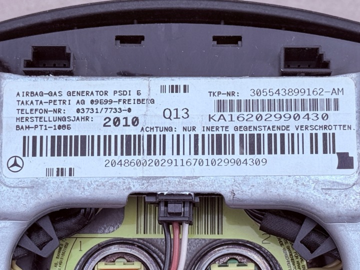 фото №9, Mercedes-benz c-klasa w204 2007-2011 повітряна подушка подушка  водій