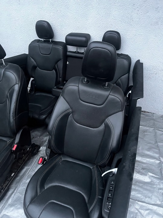 фото №6, Jeep cherokee kl сидіння диван обшивки шкіра