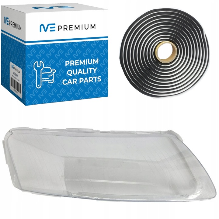 фото №1, Скло плафон фара лампи перед праві + клей + do audi a6 c6 2004-2011