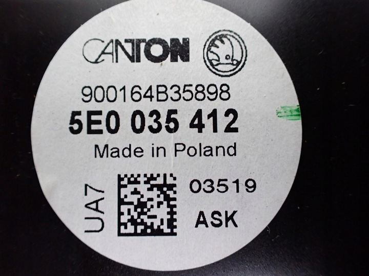 фото №7, Динамик сабвуфер оригинал 5e0035412 skoda octavia iii 5e rs vrs 19r