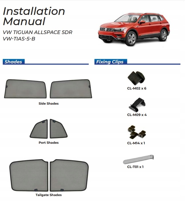 фото №15, Шторки солнечный vw tiguan allspace 2016- защитные накладки ролеты солнцезащитный