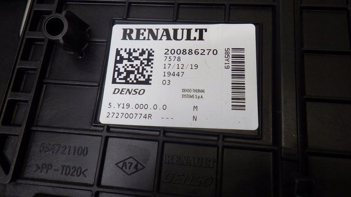 фото №9, Отопитель механическая кондиционер dacia sandero ii stepway 0.9 tce 272700774r