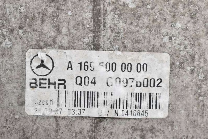 фото №5, Радиаторов интеркулер a1695000000 w245 2.0 cdi 109 km 05-08