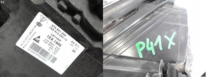 фото №12, Porsche panamera ii 973 971 16- лампа повний led matrix права перед європа