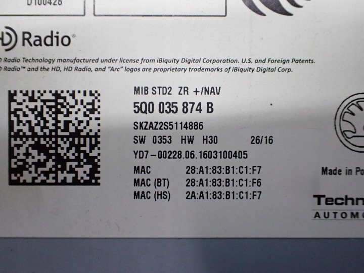 фото №11, Радио навигация навигация заводская eur 5e0919605j 5q0035874b octavia iii 5e 16r