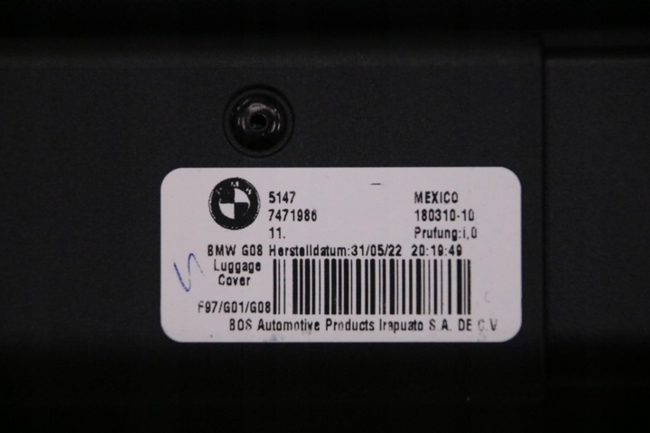 фото №7, Bmw x3 g01 x3m f97 ролета багажника зад задняя чёрная 7471986