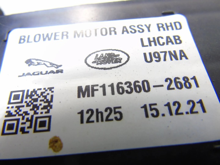 фото №6, Повітродувка вентилятор jaguar xe x760 mf116360-2681