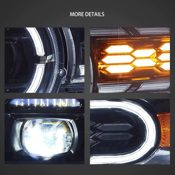 фото №12, Фары лампы vland полный led тюнинг чёрный toyota fj cruiser xj10 06-23