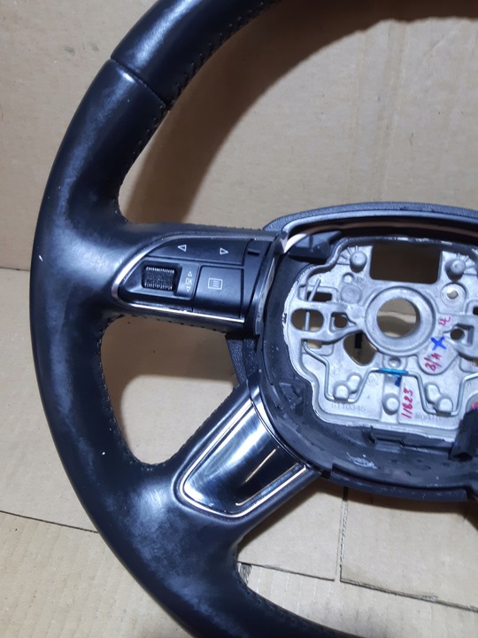 фото №14, Audi a6 c7 рестайлінг кермо шкіра мультифункція 4 спицева 4g0419091m