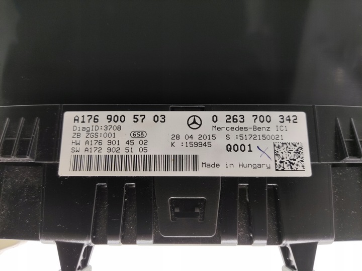 фото №8, Спидометр mercedes a-klasa w176 a45 amg 2.0 turbo a1769005703 2012-18 европа