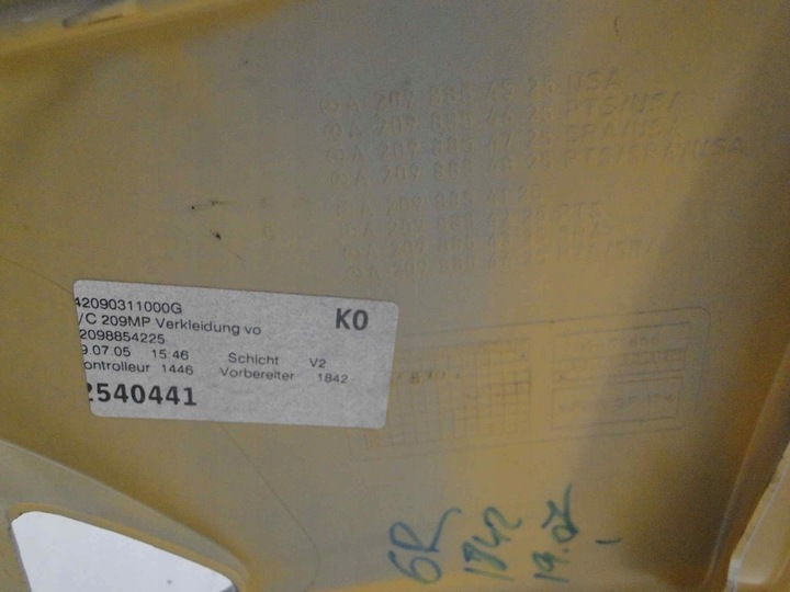 фото №10, Mercedes clk 209 рестайлінг бампер переднє amg pts розпилювач