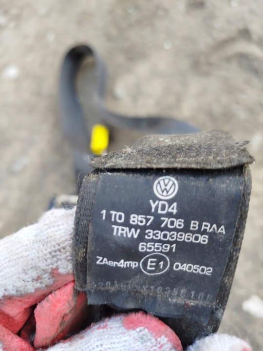 фото №5, Pas безопасности правое перед vw touran 1t0857706b