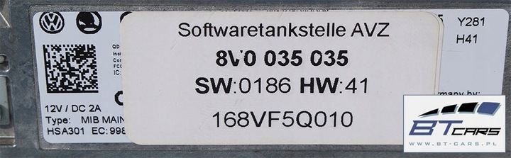 фото №9, Audi a3 набор mmi 3g+ монитор + считыватель mib панель 8v0035035 8v0919604a 8v0