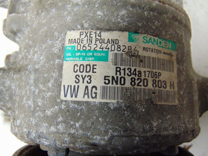 фото №10, Компресор кондиціонера skoda octavia ii рестайлінг 2.0 tdi 5n0820803h