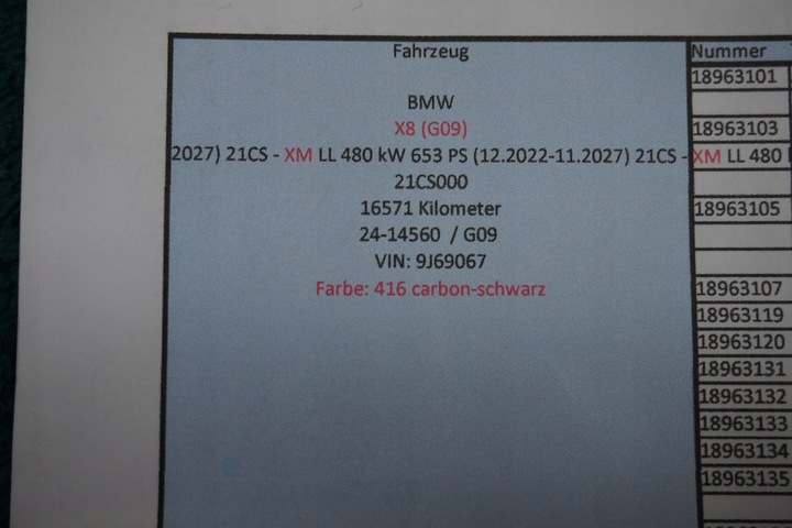 фото №7, Капот bmw xm x8 g09 416 оригинал