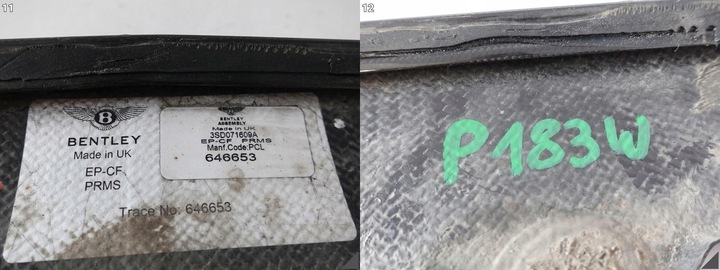 фото №12, Bentley continental gt 3sd 18-24 спойлер w бампер накладка карбон перед