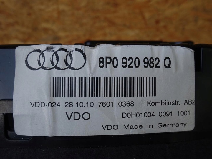 фото №10, Audi a3 8p 1.4 1.6 fsi tfsi рестайлинг 08-12 спидометр приборы 8p0920982q