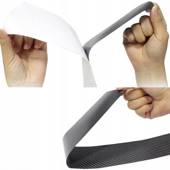 фото №4, 4x накладки na пороги планка декоративная пленка карбон перед зад