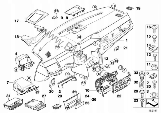 фото №12, Bmw 5 e60 e61 рестайлінг lci рамка середня консолі dekor бардачок панелі 6988988
