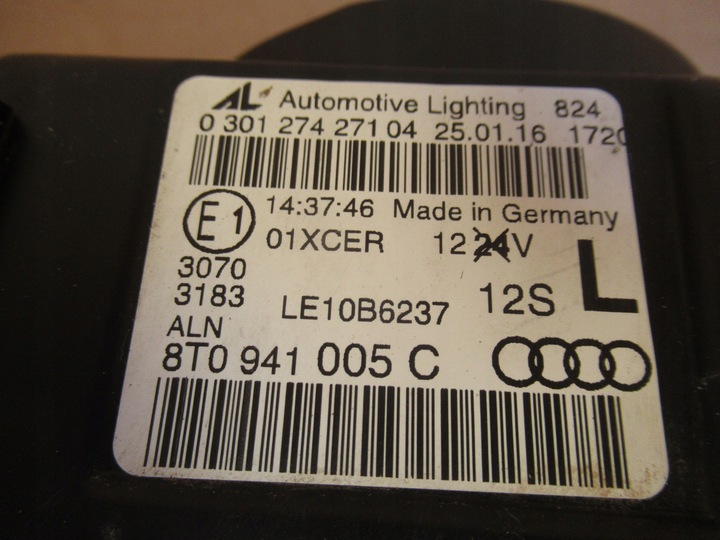 фото №8, Audi a5 8t рестайлінг лампа bi-xenon перед переднє лівий 8t0941005c передня