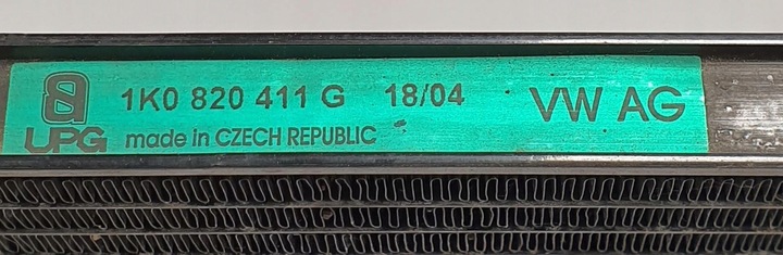 фото №5, Радіаторів кондиціонера vw golf v 1.4 16v 1k0820411g