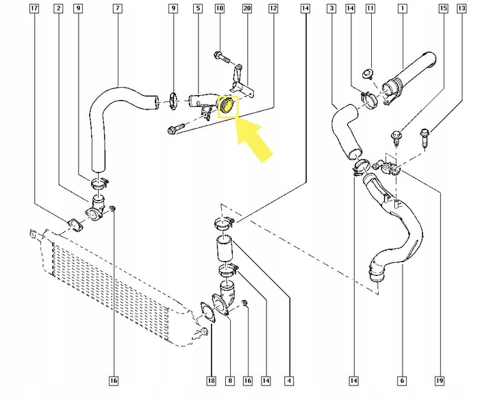 фото №13, Turbo прокладка renault koleos 2.0 dci 14460jg70a