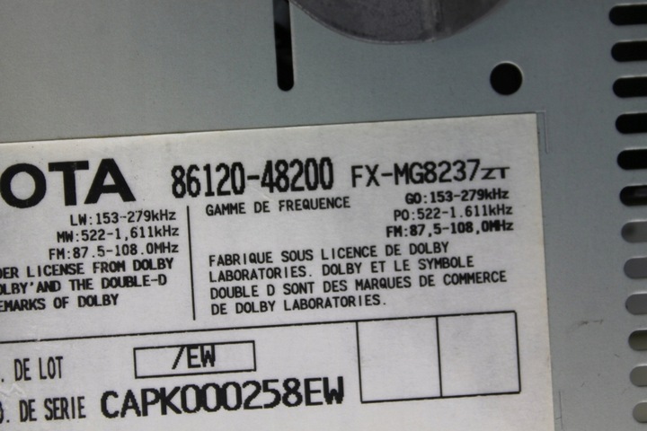 фото №7, Радіо bez навігації lexus rx _u3_ 8612048200 3.0l бензин 150kw 2003