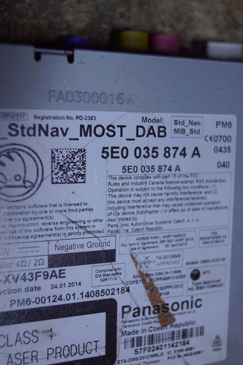 фото №11, Считыватель skoda мультимедиа octavia iii 5e0035874a