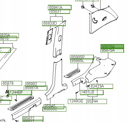 фото №4, Новая оригинальная 858761c010wk накладка порога дверь зад правая str.