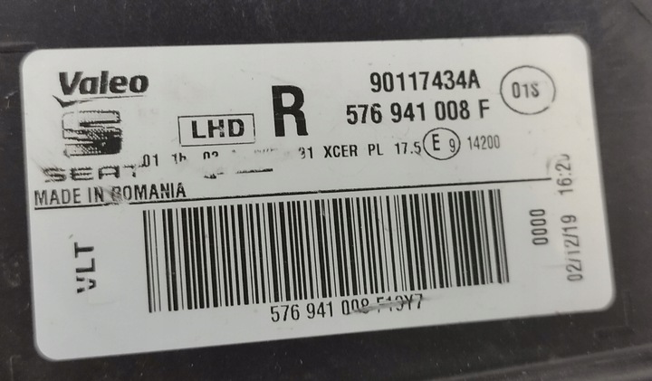 фото №15, Лампа jeż модуль перед правая seat ateca полный led 576941008f 02.12.19