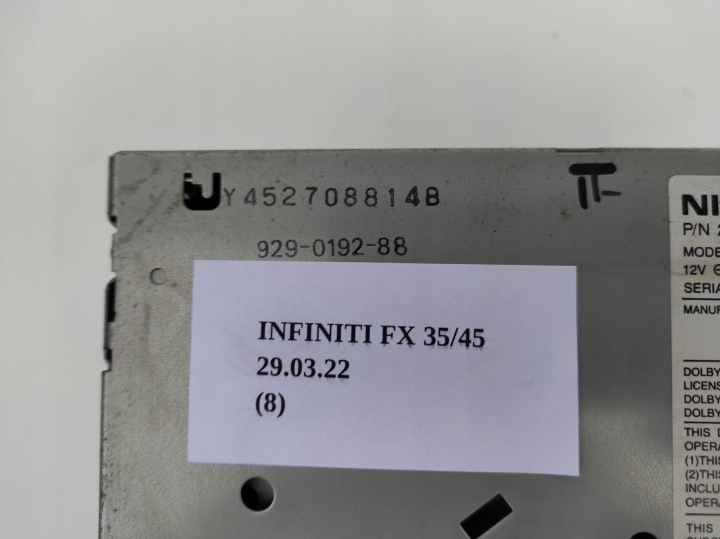 фото №7, Автомагнитола (радио, проигрыватель) infiniti fx35 fx45