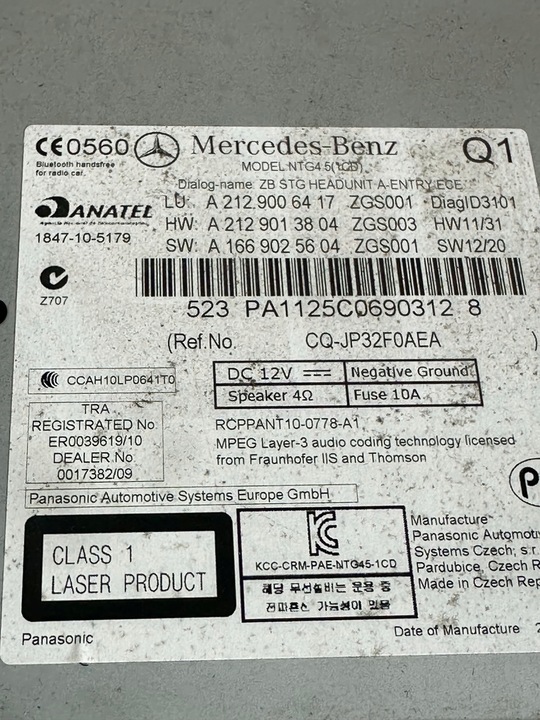 фото №6, Радіо, навігація mercedes e клас w212 2012r.