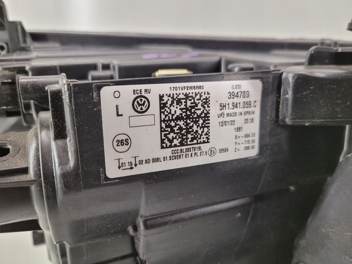 фото №11, Vw golf 8 viii 5h iq light r line led лампа ліва перед передня