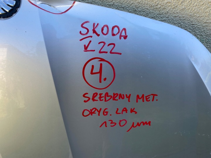 фото №4, Skoda octavia 3 iii рестайлинг fl капот серебряная повреждённый