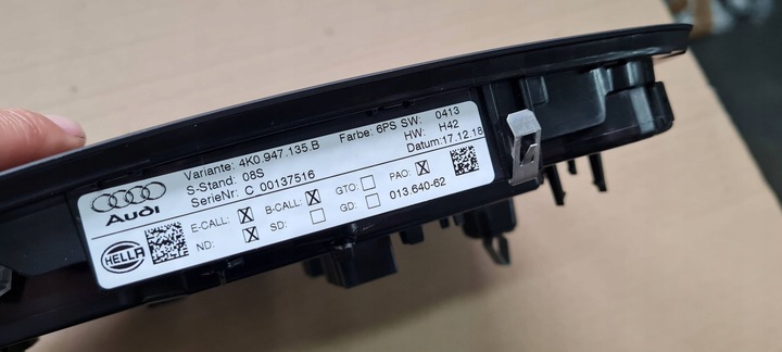 фото №10, A4 b9 8w рестайлінг лампа стеля перед sline чорна a5 8w