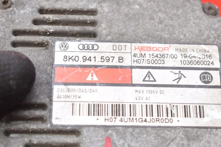 фото №8, Перетворювач ксенон ксенон ліва 8k0941597b skoda octavia 3 iii 13-17