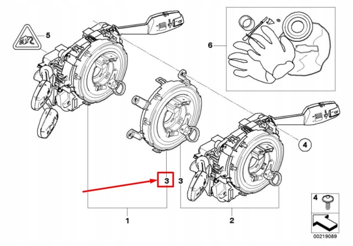 фото №9, Кольцо скользящий руль bmw 1 купе e82 squib 61319169765 9169765