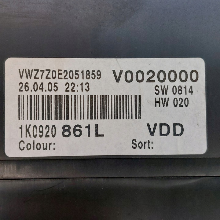 фото №12, Volkswagen vw golf 5 v 1,6fsi спідометр  прилади siemens 1k0920861l