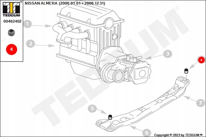 фото №7, Втулка балка nissan p. primera, almera ii, prairie pro, primera 1.5-2.4 10.