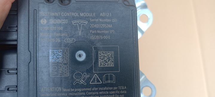 фото №5, Датчик модуль подушок подушка безпеки tesla y 20-24rok 1512876-00-e оригінал