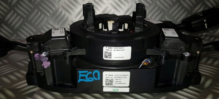 фото №10, Bmw 5 e60 e61 рестайлінг перемикач комбінований стрічка датчик кута повороту 9112010