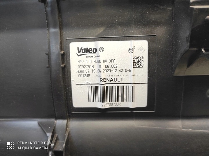фото №12, Воздуходувка отопитель комплектная европа renault grand scenic iv 4 272709700r