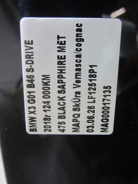 фото №16, Bmw x3 g01 заднее зад x-line бампер pod 4pdc 19r чёрный 475 sapphire 7488216