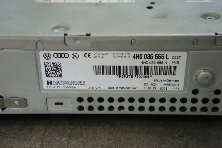 фото №6, Зчитувач dvd sd mmi audi a8 4h s8 a6 4h0035666l