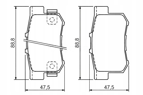 фото №1, Тормозные колодки тормозные fiat зад sedici 06- bosch