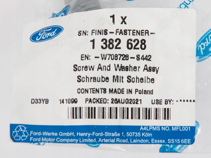 фото №4, Винт m12x40mm подушки двигателя kuga mondeo focus