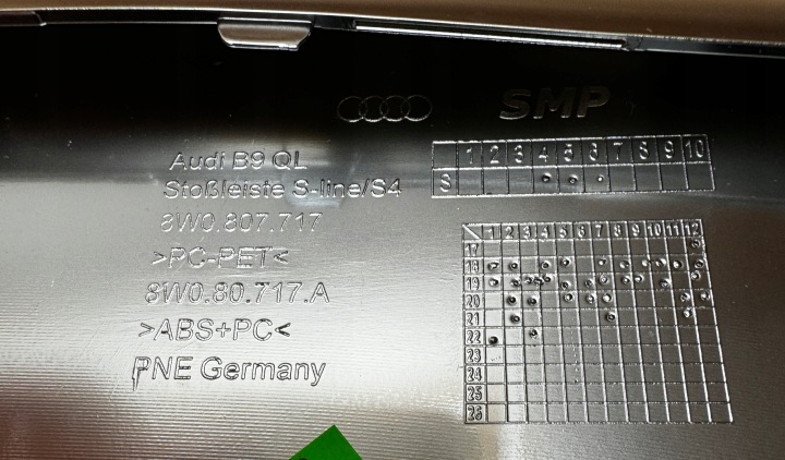 фото №8, Спойлер бампера передней audi a4 8w b9 8w0807717a 3q7